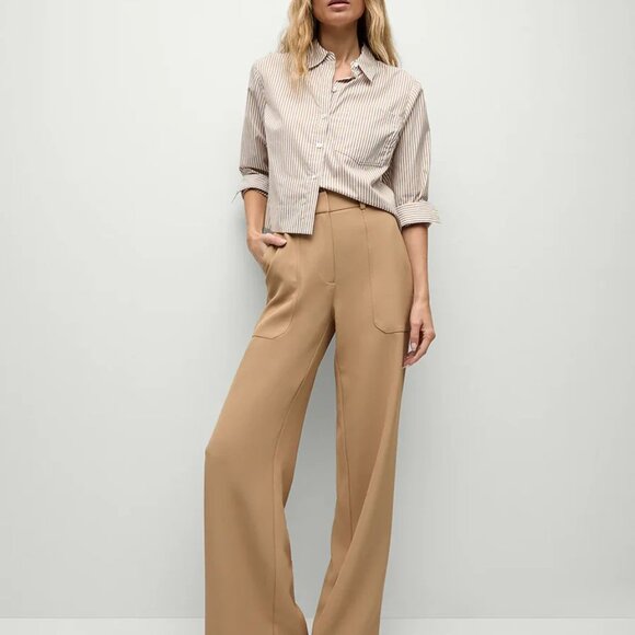 Veronica Beard • Cole Wide-Leg Pant – Khaki | Size 8- ✨ Worn once - Picture 3 of 4